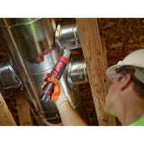 Milwaukee M12 12V Lithium-Ion Cordless 1/4 in. Right Angle Hex Impact Driver with M12 1400-Lumen ROCKET LED Stand Work Light, Tool-Only