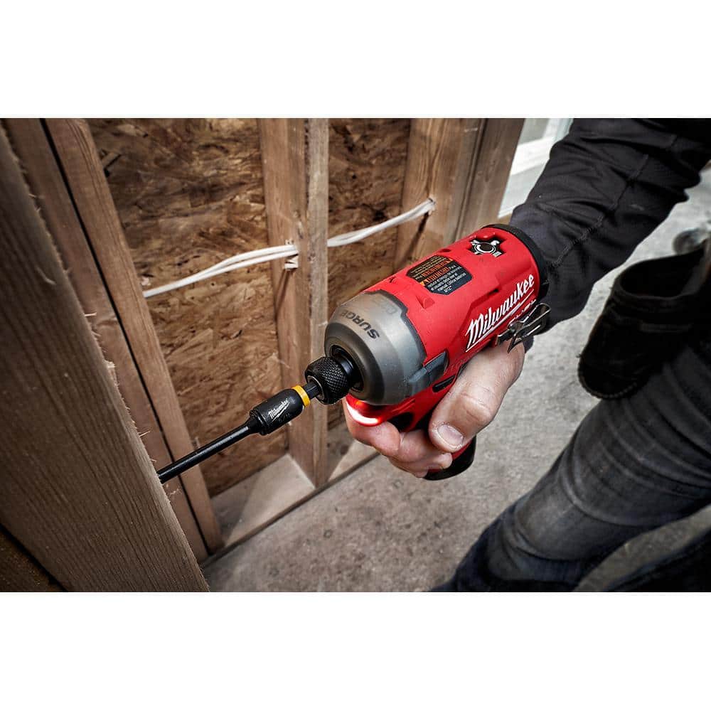 Milwaukee M12 FUEL SURGE 12V Brushless Cordless 1/4 in. Hex Impact Driver Compact Kit with M12 Right Angle Drill