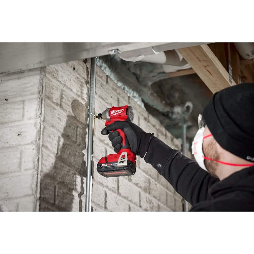 Milwaukee M18 18V Brushless Cordless 1/4 in. Hex Impact Driver, Tool Only (Model 2850-20/Compact)