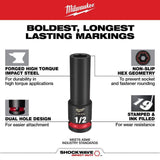 Milwaukee SHOCKWAVE 1/2 in. Drive SAE 6-Point Deep Impact Socket Set (19-Piece)