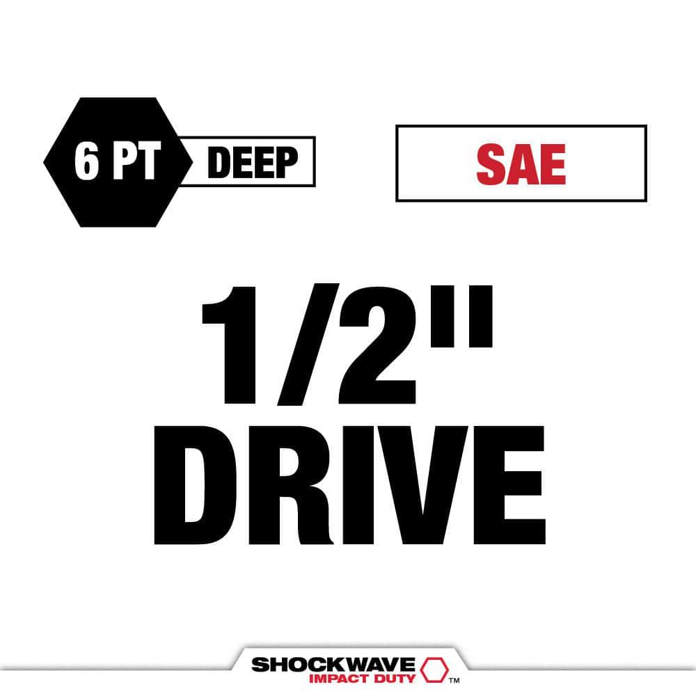 Milwaukee SHOCKWAVE 1/2 in. Drive SAE Deep Well Impact Socket & Screwdriver Bit Set with PACKOUT Case (118-Piece)