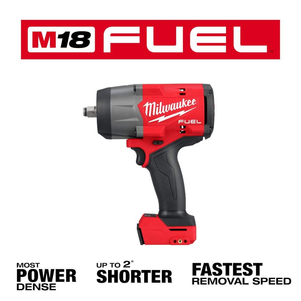Milwaukee M18 FUEL 18V Lithium‑Ion Brushless Cordless 1/2 in. & 3/8 in. Impact Wrench with Friction Ring Kit (2‑Tool) – 2967-21B/2960-20