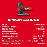 Milwaukee M12 FUEL 12V Lithium-Ion Cordless Jig Saw with M12 Oscillating Multi-Tool (Tool-Only)