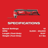 Milwaukee M12 12-Volt Lithium-Ion Cordless Jig Saw & Oscillating Multi-Tool Combo Kit with (1) 2.0Ah Battery and Charger