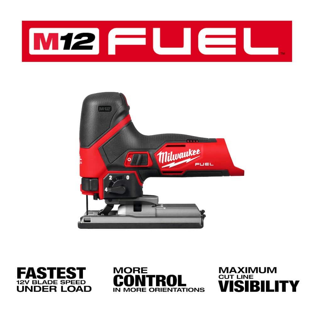 Milwaukee M12 12-Volt FUEL Lithium-Ion Cordless Jig Saw with M12 Rotary Tool, 7/8 in Stroke, Tool-Only