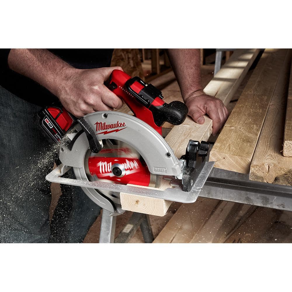 Milwaukee M18 FUEL 18-Volt Brushless Cordless Jig Saw & 7-1/4 in. Circular Saw Combo with (2) HIGH OUTPUT XC6.0 Batteries