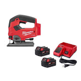 Milwaukee M18 FUEL 18V Lithium-Ion Brushless Cordless Jig Saw Kit with (2) 5.0Ah Batteries and Charger