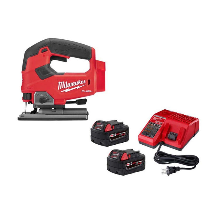 Milwaukee M18 FUEL 18V Lithium-Ion Brushless Cordless Jig Saw Kit with (2) 5.0Ah Batteries and Charger