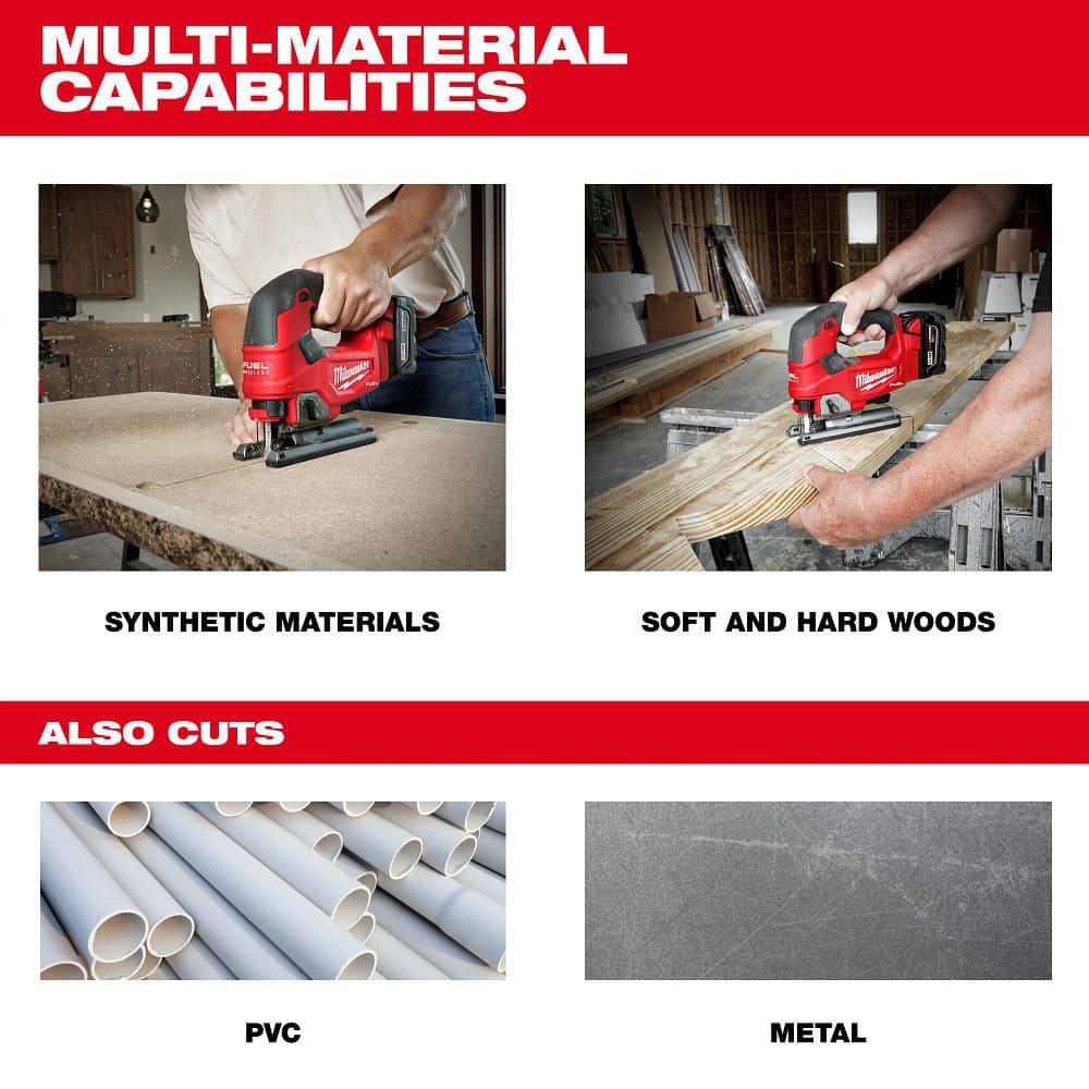 Milwaukee M18 FUEL 18V Lithium‑Ion Brushless Cordless Jig Saw (Tool‑Only), 2737-20