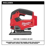 Milwaukee M18 FUEL 18V Lithium-Ion Brushless Cordless Jig Saw, D-Handle (Tool-Only) w/ High Output 6.0Ah & (2) 5.0Ah M18 Batteries