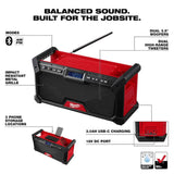 Milwaukee M18 18V Lithium‑Ion Cordless Jobsite Radio with Two 5.0Ah Batteries and Charger (Model 2952-20/48-59-1852B)