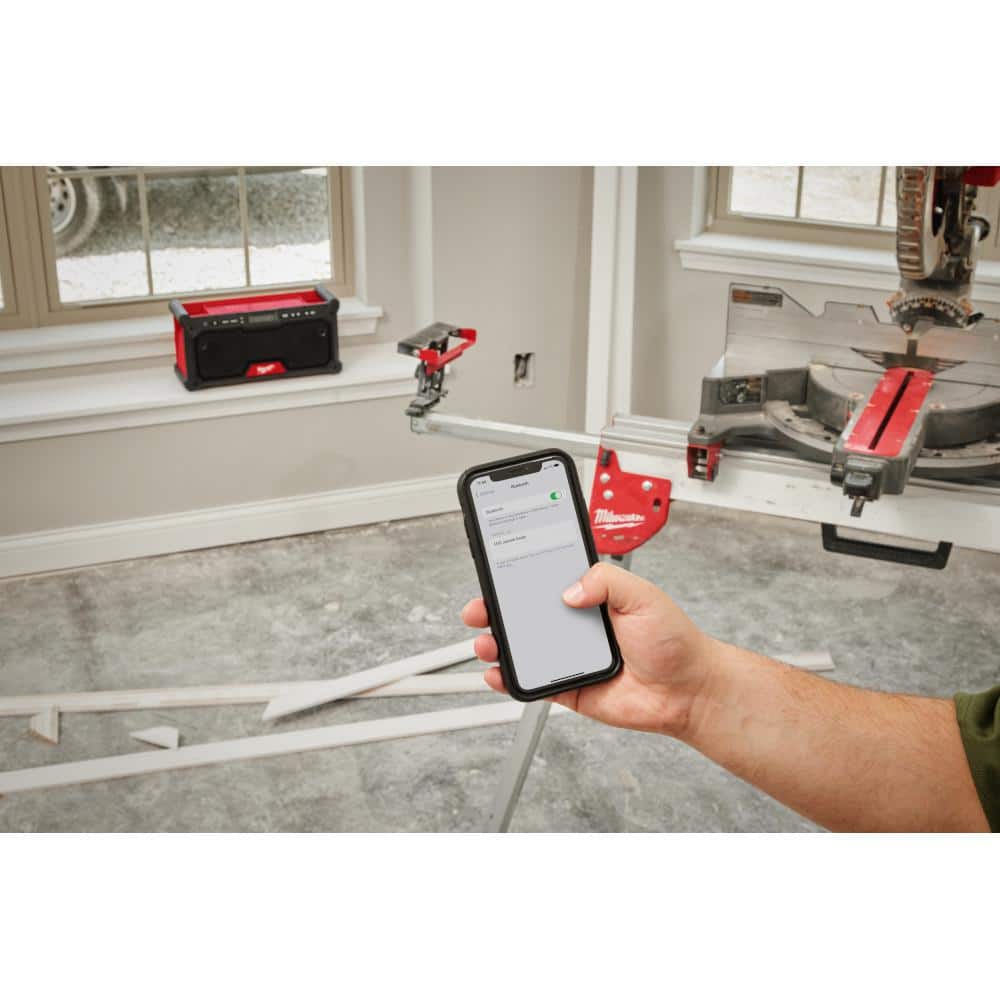Milwaukee M18 18V Lithium‑Ion Cordless Jobsite Radio with Two 5.0Ah Batteries and Charger (Model 2952-20/48-59-1852B)
