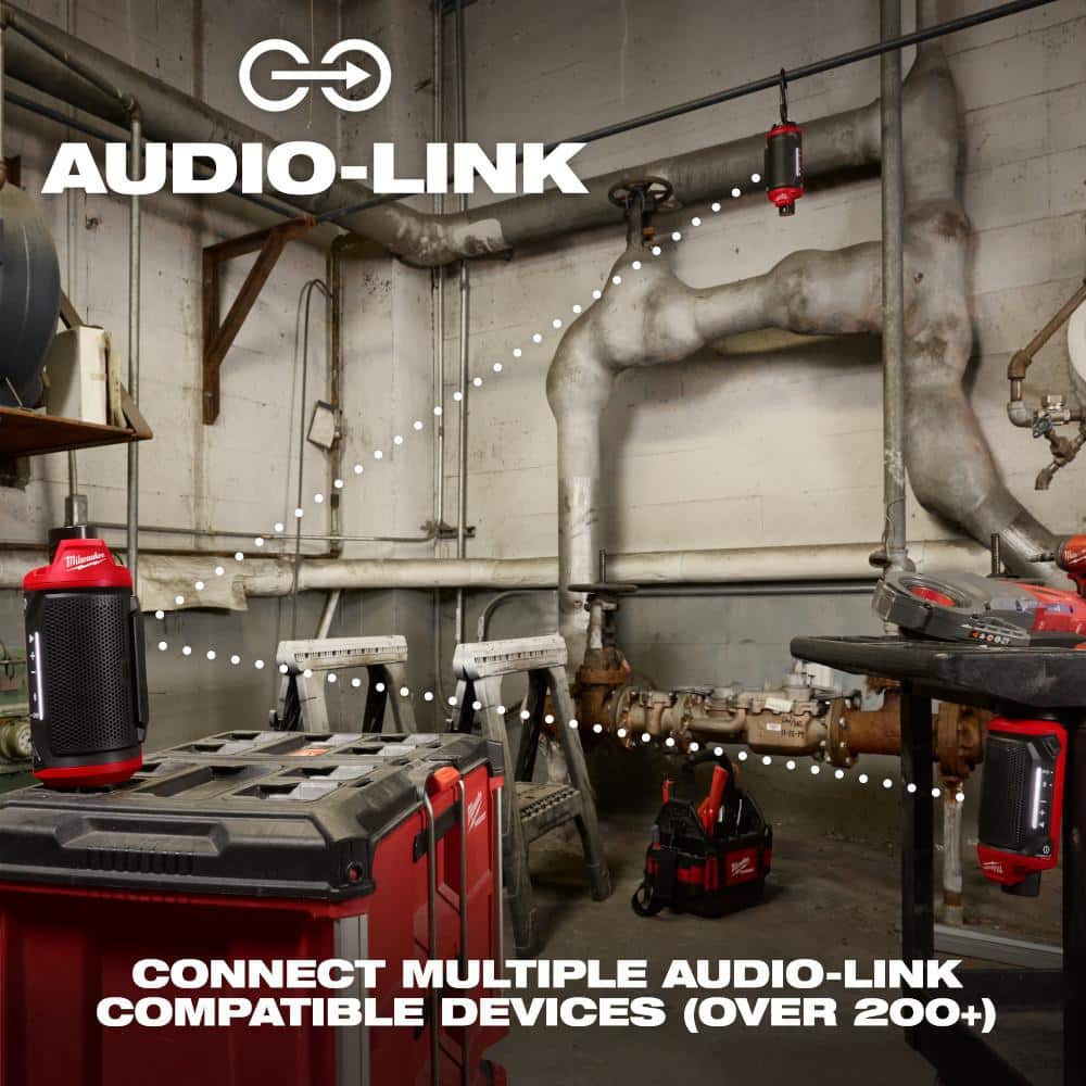 Milwaukee M12 12-Volt Lithium-Ion Cordless Bluetooth Jobsite Speaker with PACKOUT Compatibility