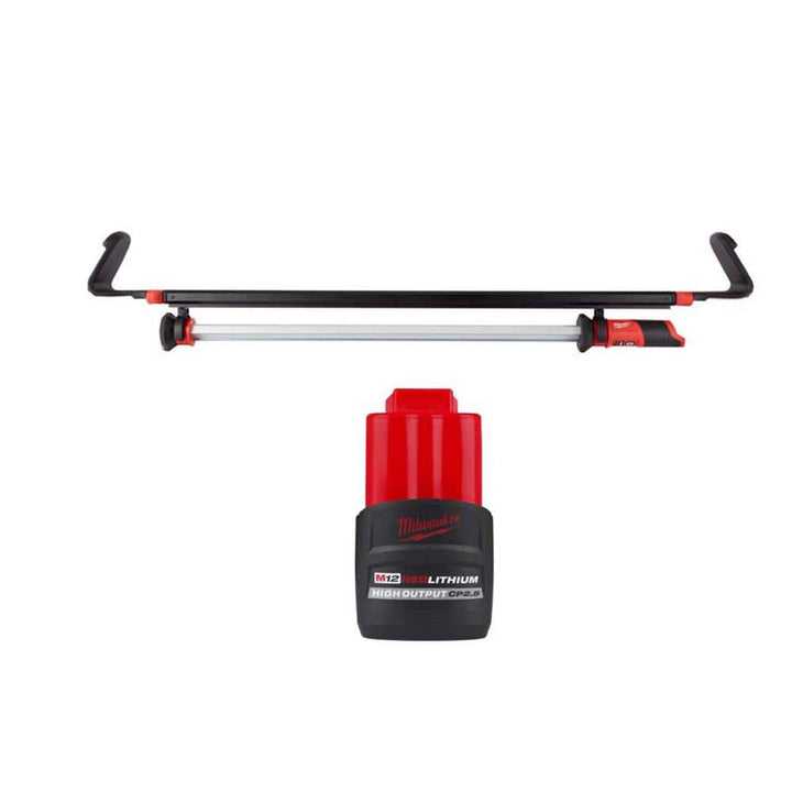 Milwaukee M12 12-Volt Cordless LED Underhood Work Light with M12 REDLITHIUM High Output CP2.5 Battery Pack, 1,350 Lumens