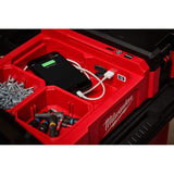 Milwaukee M12 12V Cordless PACKOUT Flood Light + M18 9 in. Cut-Off Saw Kit with (2) 12.0Ah Batteries & Charger