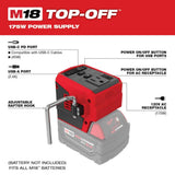 Milwaukee M18 GEN-2 18-Volt Lithium-Ion Cordless 4,000-Lumen ROVER LED AC/DC Flood Light with M18 Compact Inverter (Tool-Only)