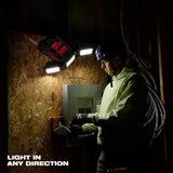 Milwaukee M18 18-Volt Lithium-Ion Cordless 4,500-Lumen ROVER Dual Power Triple-Panel Flood & Area Light, Tool-Only (Model 2368-20)