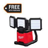 Milwaukee M18 18-Volt Lithium-Ion Cordless 4,500-Lumen ROVER Dual Power Triple-Panel Flood & Area Light, Tool-Only (Model 2368-20)