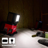 Milwaukee M18 18-Volt Lithium-Ion Cordless 4,500-Lumen ROVER Dual Power Triple-Panel Flood & Area Light, Tool-Only (Model 2368-20)