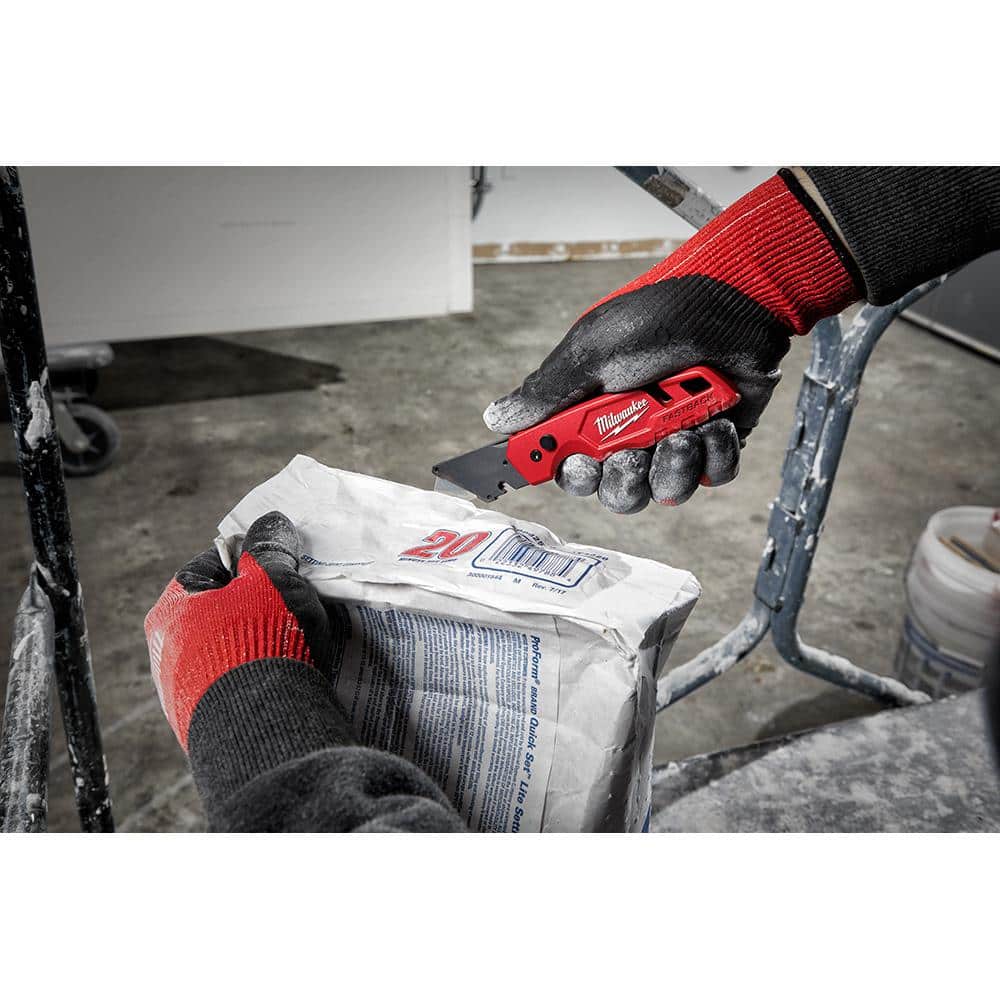 Milwaukee FASTBACK Folding Utility Knife with Blade Storage + 50-Pack Utility Blades & 6-in-1 Wire Pliers (Model 48-22-1504/48-22-3079)