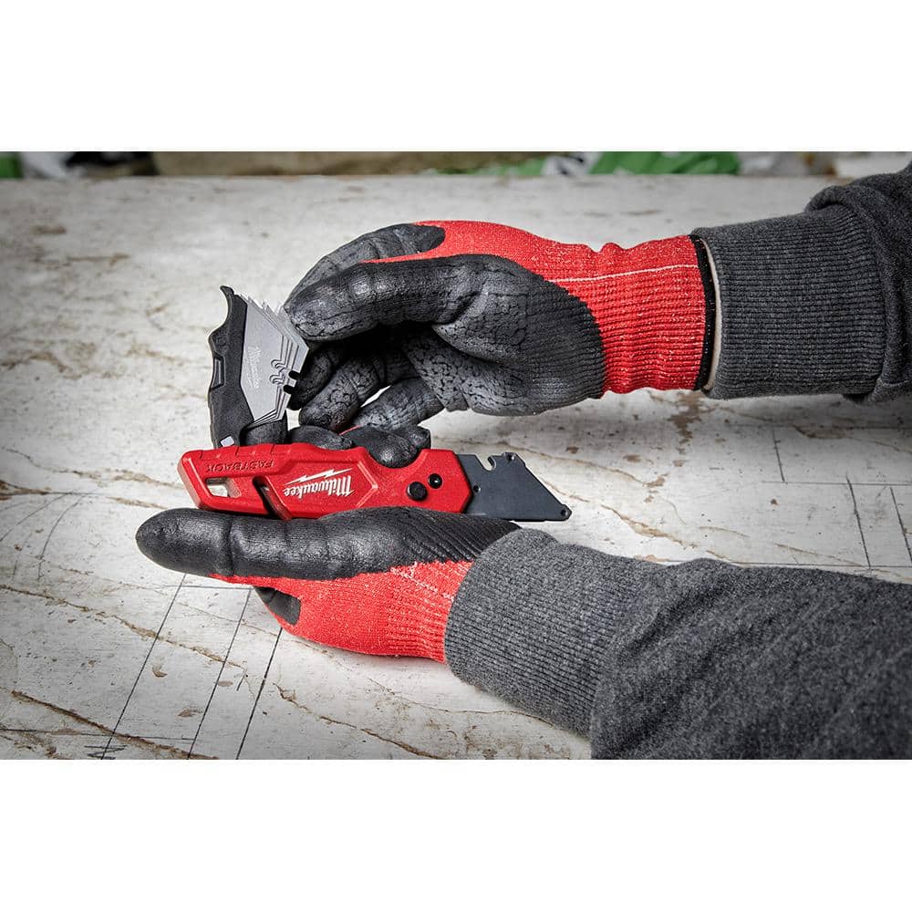 Milwaukee FASTBACK Folding Utility Knife with Blade Storage + 50-Pack Utility Blades & 6-in-1 Wire Pliers (Model 48-22-1504/48-22-3079)