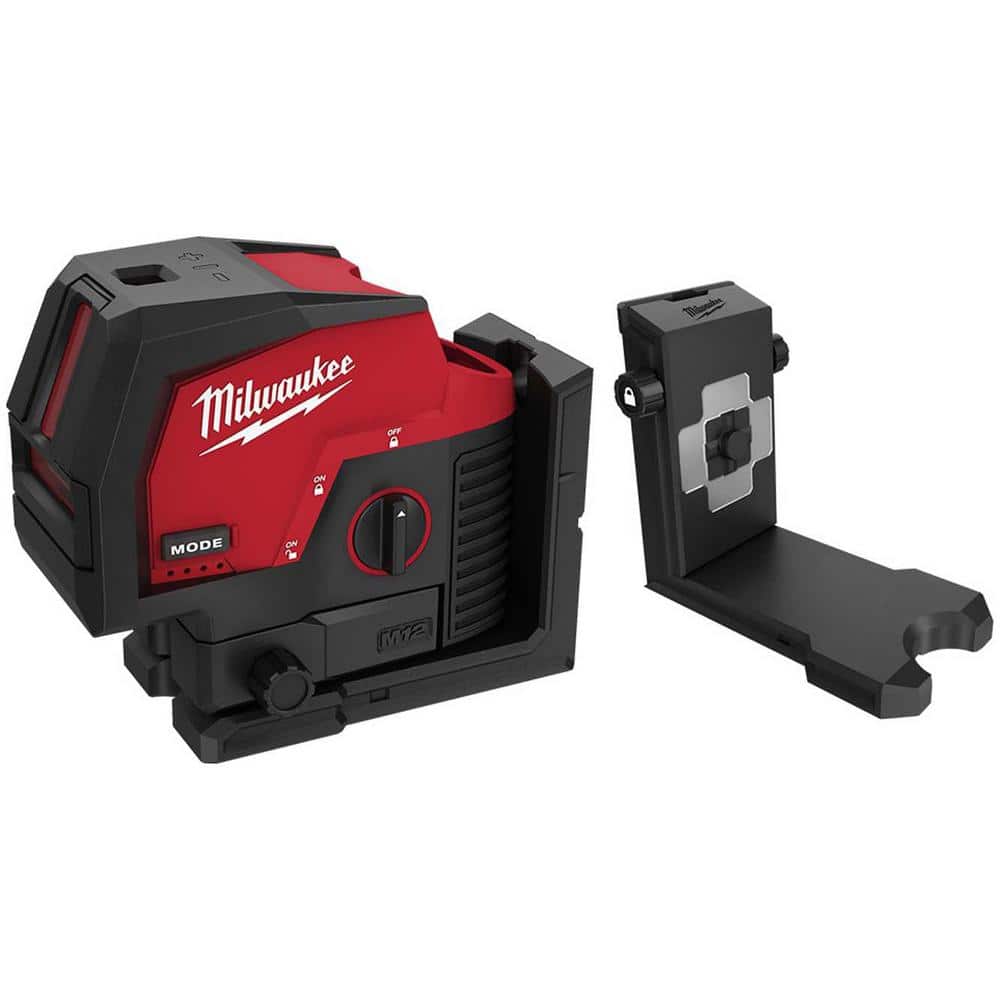 Milwaukee M12 12-Volt Lithium-Ion Cordless Green 125 ft. Cross Line & Plumb Points Laser Level Kit with 3 Batteries and Tripod