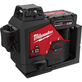 Milwaukee M12 12-Volt Lithium-Ion Cordless Green 250 ft. 3-Plane Laser Level Kit with (3) Batteries, Charger and Case