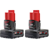 Milwaukee M12 12-Volt Lithium-Ion Cordless Green 250 ft. 3-Plane Laser Level Kit with (3) Batteries, Charger and Case