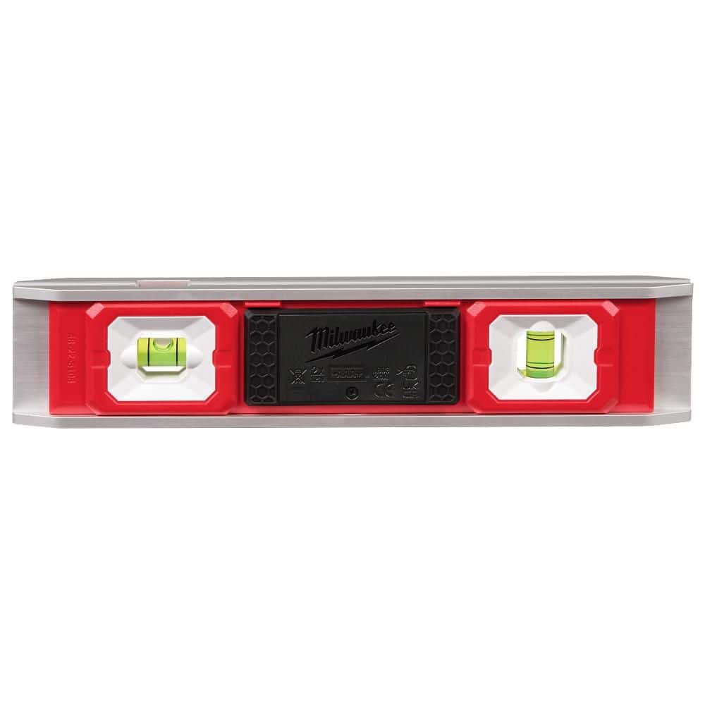 Milwaukee 9" Torpedo Level with Lighted Vials, Aluminum Frame, 9 in Length