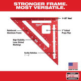 Milwaukee 10 in. 360° Locking Die Cast Torpedo Level with 7 in. Rafter Square (2-Piece)