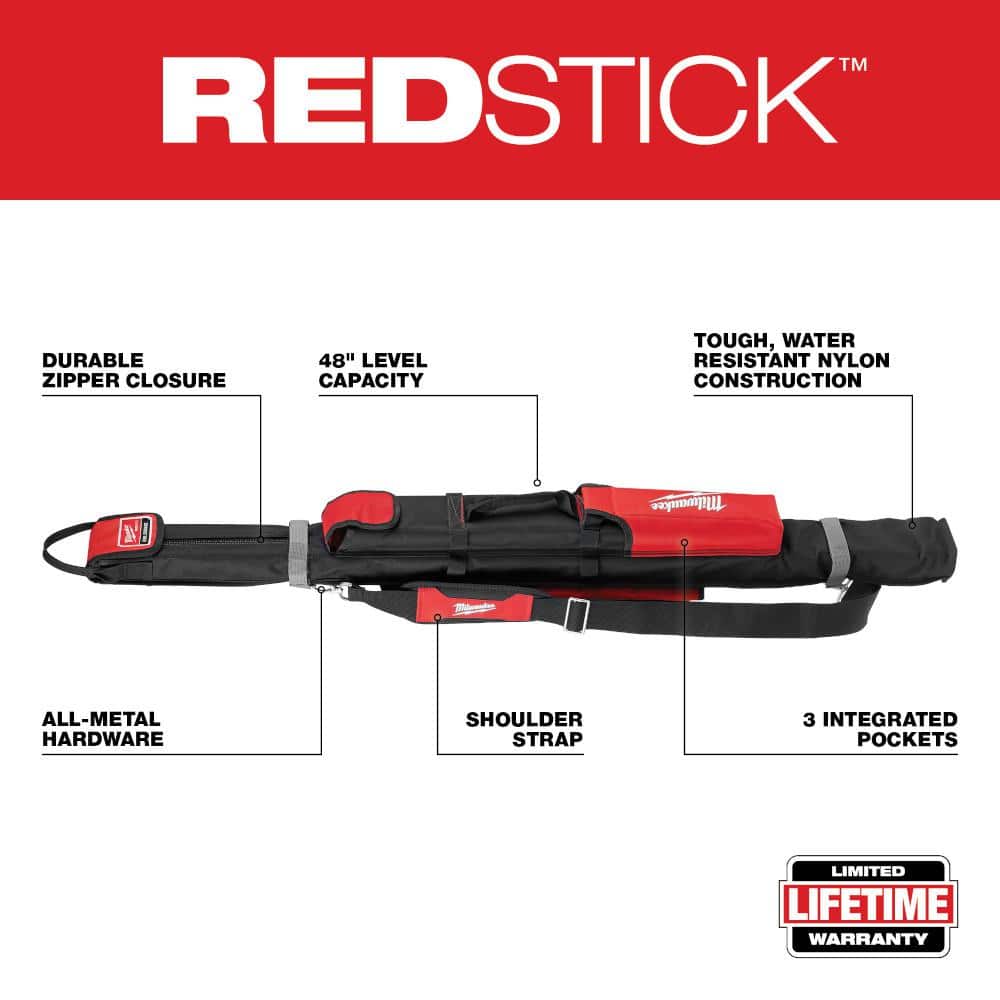 Milwaukee 10 in./24 in./48 in. REDSTICK Box and Torpedo Level Set