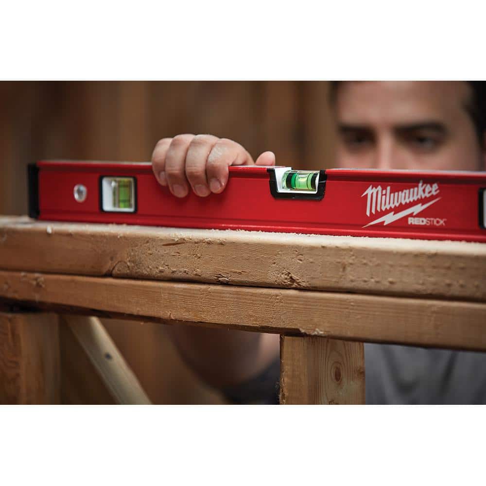Milwaukee 10 in./24 in./48 in. REDSTICK Box and Torpedo Level Set