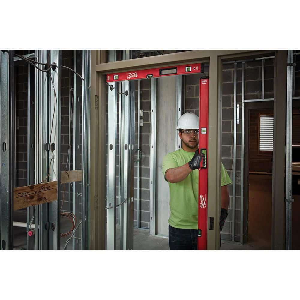 Milwaukee 72 in. REDSTICK Box Level with 10 in. 360° Locking Die-Cast Torpedo Level, Magnetic (2-Piece)
