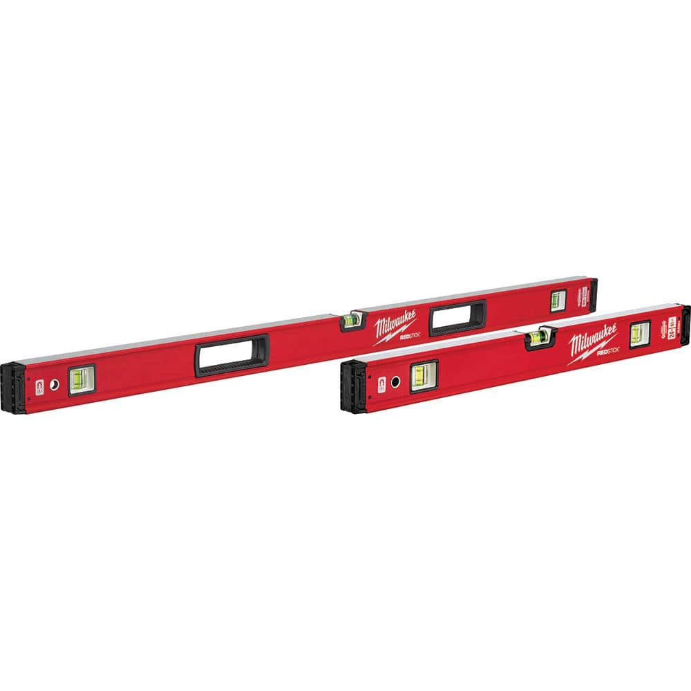 Milwaukee 24 in./48 in. REDSTICK Box Level Set