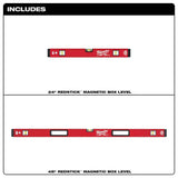 Milwaukee 24 in./48 in. REDSTICK Box Level Set