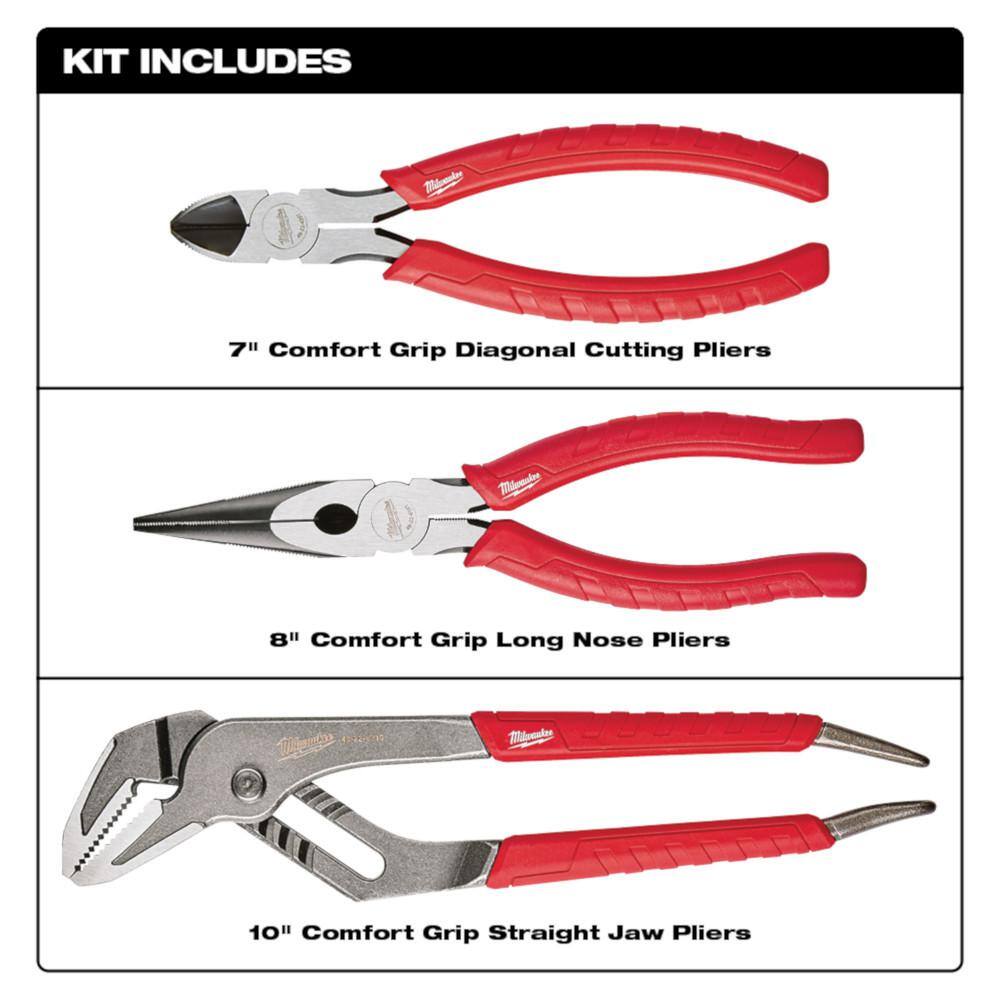 Milwaukee Torque Lock Locking Pliers Set with Pliers Kit, 5-Piece (Models 48-22-3602 & 48-22-6331)