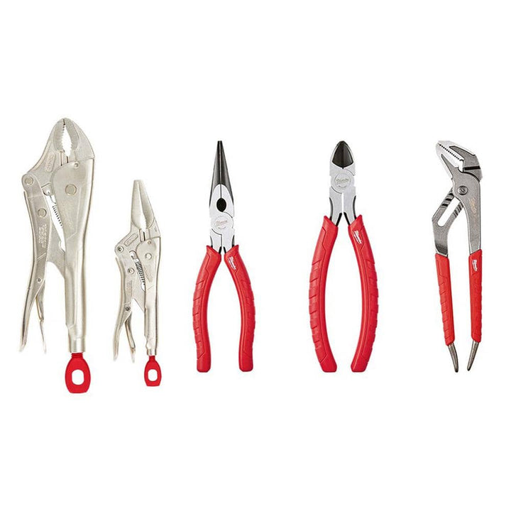 Milwaukee Torque Lock Locking Pliers Set with Pliers Kit, 5-Piece (Models 48-22-3602 & 48-22-6331)