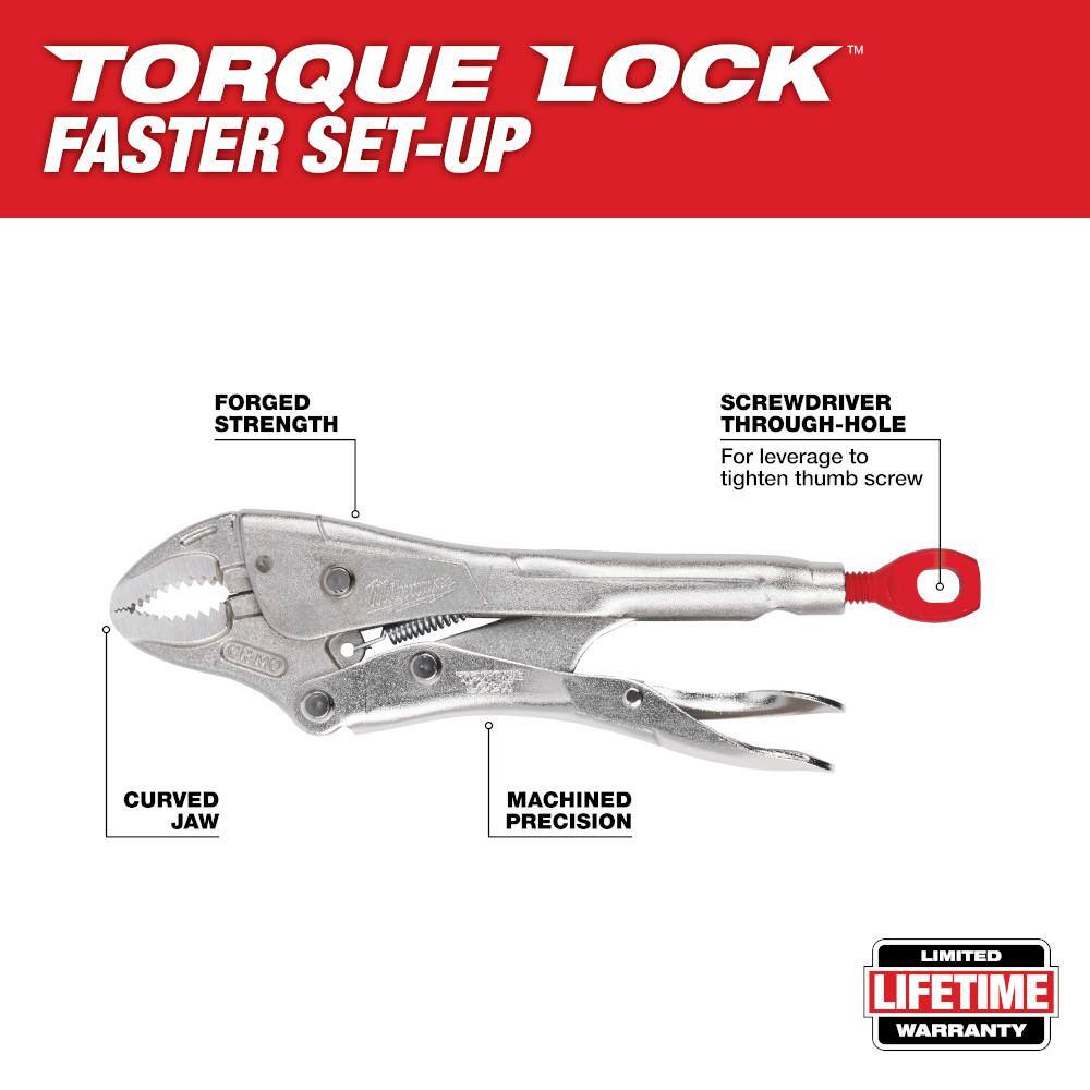 Milwaukee Torque Lock Locking Pliers Set with Pliers Kit, 5-Piece (Models 48-22-3602 & 48-22-6331)
