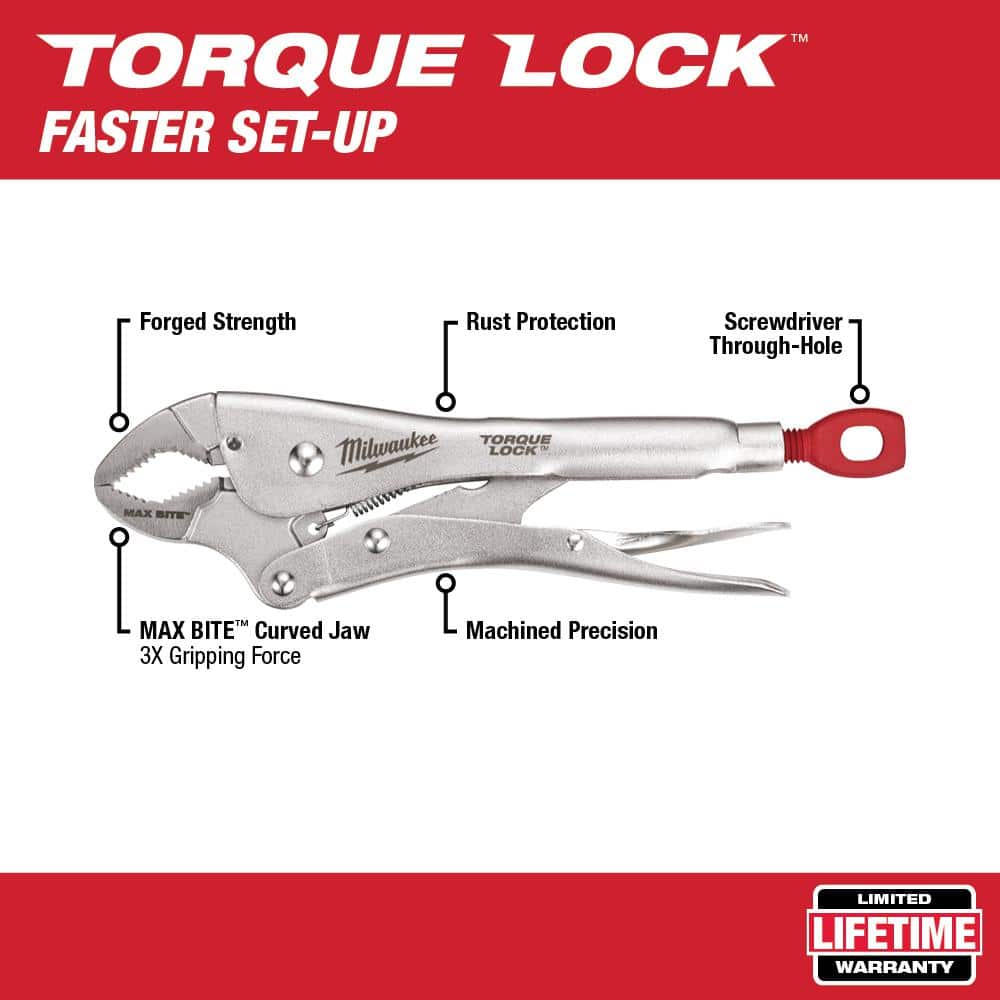 Milwaukee TORQUE LOCK Locking Pliers with Screwdriver Set, 16-Piece (Model 48-22-3690/48-22-2706)