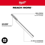 Milwaukee PLUSLOK 18 in. SDS-PLUS Carbide Bit Extension, Model 48-20-6945