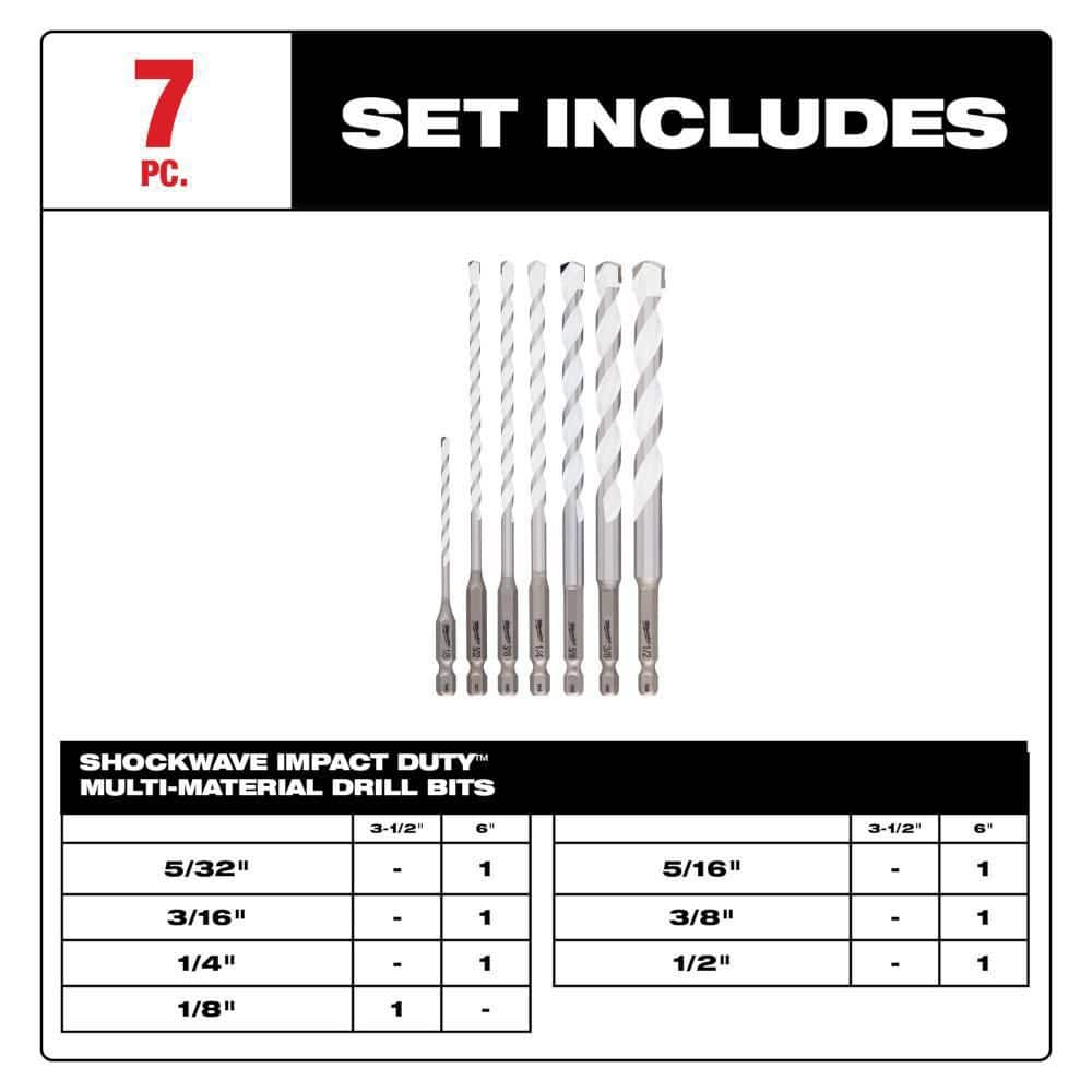 Milwaukee SHOCKWAVE Carbide Multi-Material Drill & Driver Bit Set with PACKOUT Case, 107-Piece (Model 48-20-8899/48-32-4082)