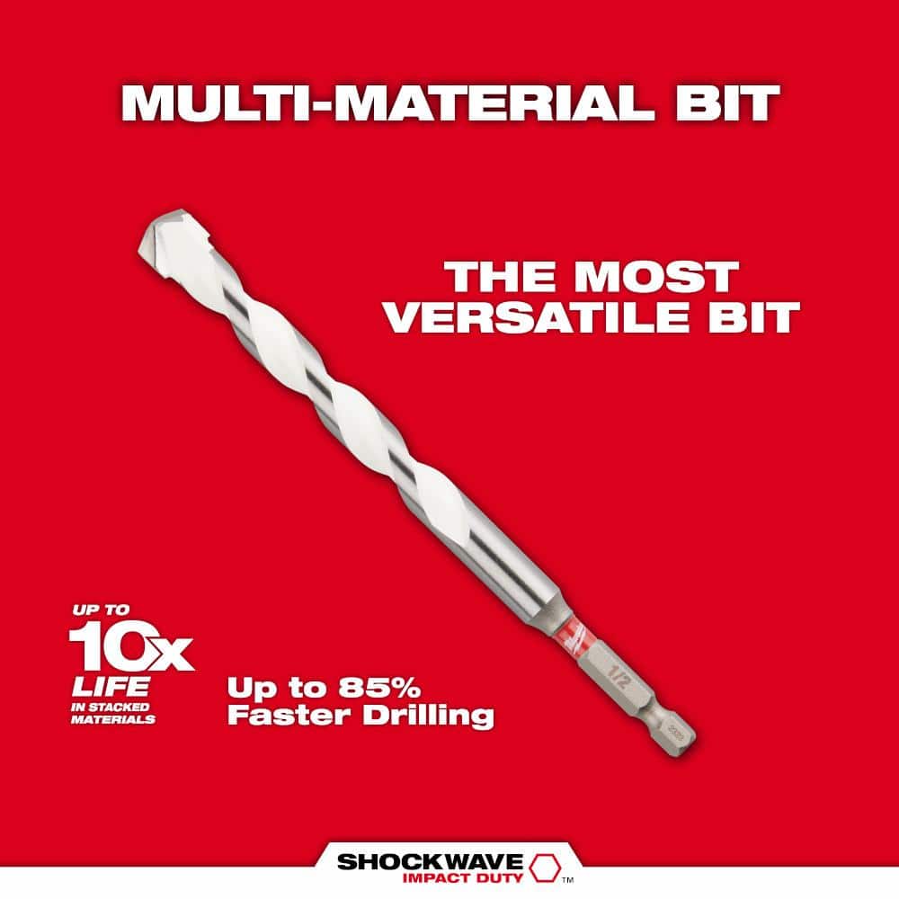 Milwaukee SHOCKWAVE Carbide Multi‑Material Drill Bit Set (14‑Piece)