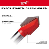 Milwaukee Carbide Glass and Tile Drill Bit Set, 4-Piece (1/8 in., 3/16 in., 1/4 in., 5/16 in.)