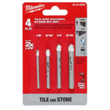 Milwaukee Carbide Natural Stone Drill Bit Set (4-Pack)