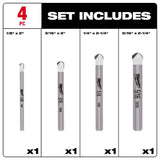 Milwaukee Carbide Natural Stone Drill Bit Set (4-Pack)