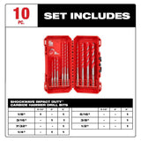 Milwaukee SHOCKWAVE Carbide Hammer Drill Bit Set with RED HELIX Titanium Drill Bit Set (33-Piece)