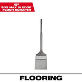 Milwaukee 6 in. SDS-Max SLEDGE Steel Floor Scraper Bit, 25 in. Length