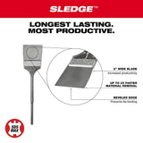 Milwaukee 6 in. SDS-Max SLEDGE Steel Floor Scraper Bit, 25 in. Length