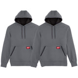 Milwaukee Men's Large Gray Midweight Cotton/Polyester Long-Sleeve Pullover Hoodie (2-Pack)