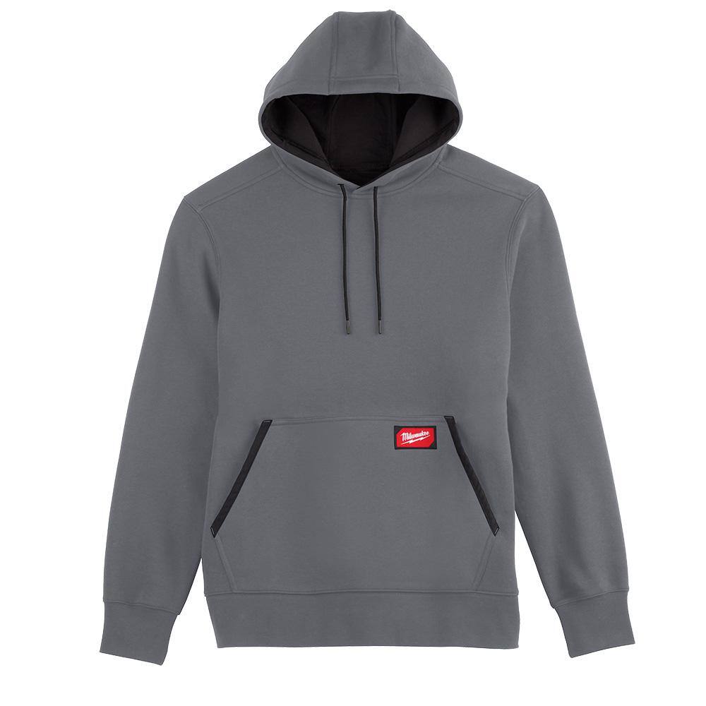 Milwaukee Men's Large Gray Midweight Cotton/Polyester Long-Sleeve Pullover Hoodie (2-Pack)